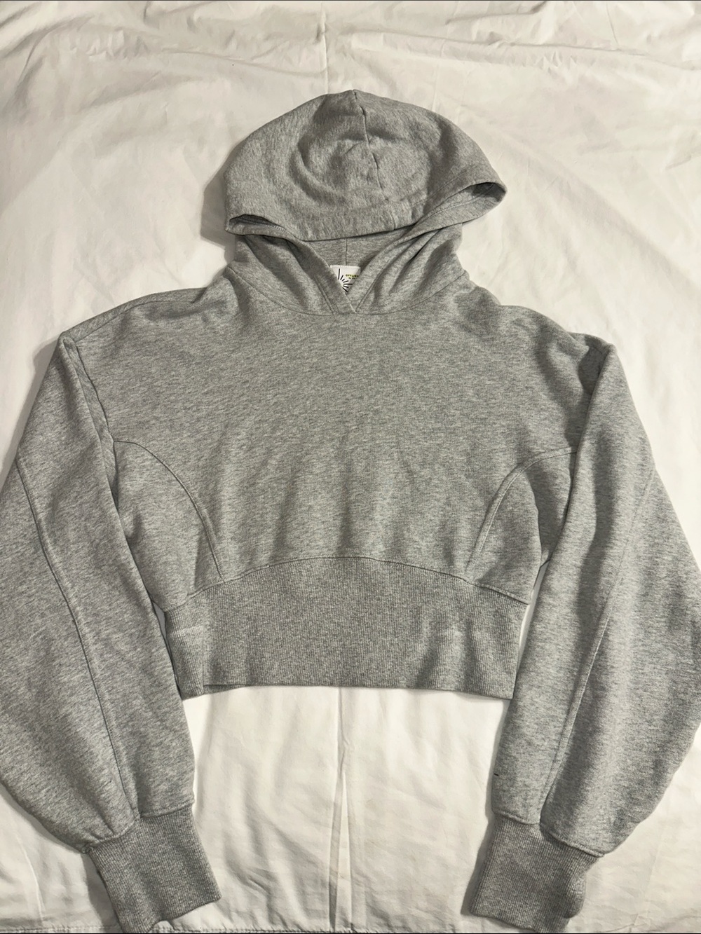 OFFLINE. Cropped Gray Hoodie Sweatshirt - M